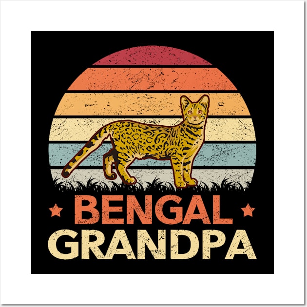 Bengal Grandpa Cat Dad Cats Owner Wall Art by Streetwear KKS